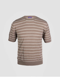 Patrick Hellmann Collection Beige Knitwear T-shirt 100%Cotton thumbnail